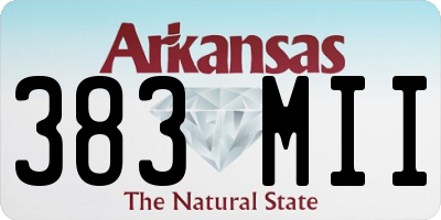 AR license plate 383MII