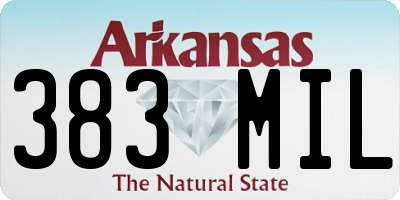 AR license plate 383MIL