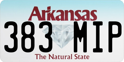 AR license plate 383MIP
