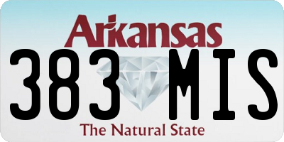 AR license plate 383MIS