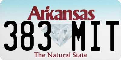 AR license plate 383MIT
