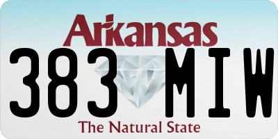 AR license plate 383MIW
