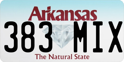 AR license plate 383MIX