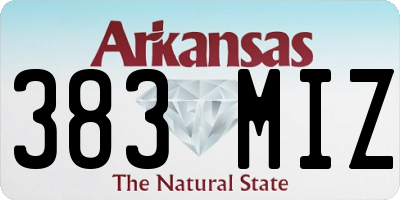 AR license plate 383MIZ