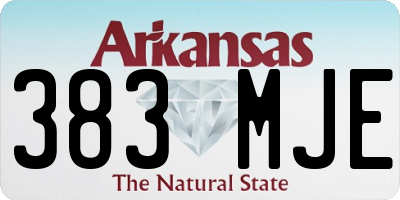 AR license plate 383MJE