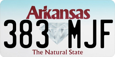 AR license plate 383MJF