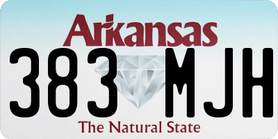 AR license plate 383MJH