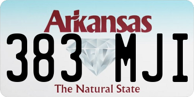 AR license plate 383MJI