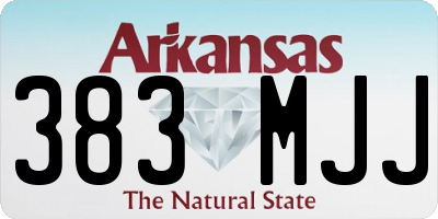 AR license plate 383MJJ
