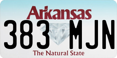AR license plate 383MJN