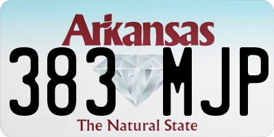 AR license plate 383MJP