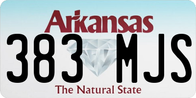 AR license plate 383MJS