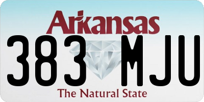 AR license plate 383MJU