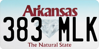 AR license plate 383MLK