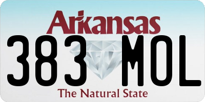 AR license plate 383MOL