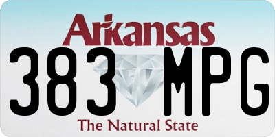 AR license plate 383MPG