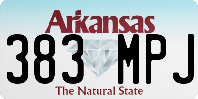 AR license plate 383MPJ