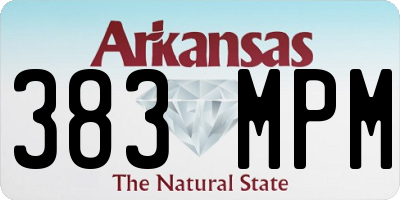 AR license plate 383MPM
