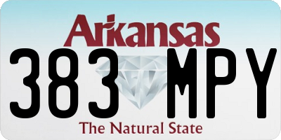 AR license plate 383MPY