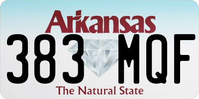 AR license plate 383MQF