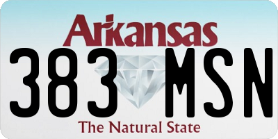 AR license plate 383MSN