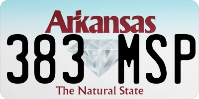 AR license plate 383MSP