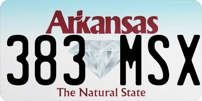 AR license plate 383MSX
