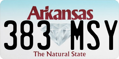 AR license plate 383MSY