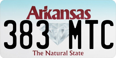 AR license plate 383MTC