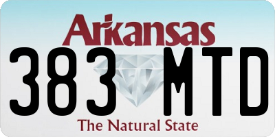 AR license plate 383MTD