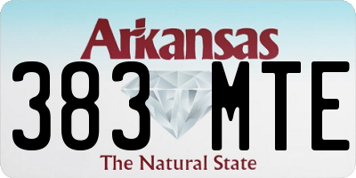 AR license plate 383MTE