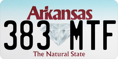 AR license plate 383MTF