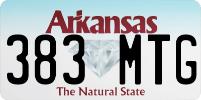AR license plate 383MTG