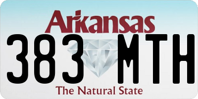 AR license plate 383MTH