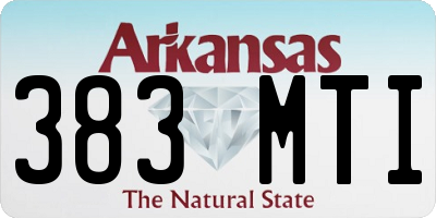 AR license plate 383MTI