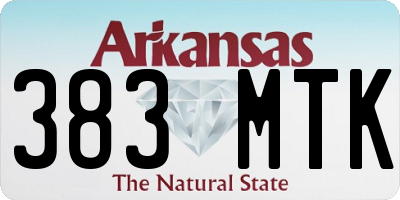 AR license plate 383MTK