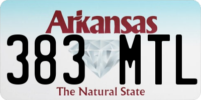 AR license plate 383MTL