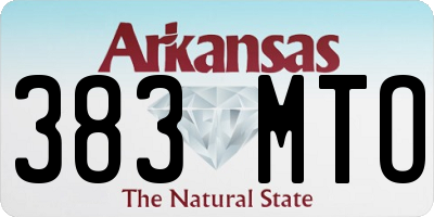 AR license plate 383MTO