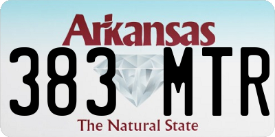 AR license plate 383MTR
