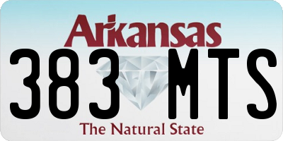 AR license plate 383MTS