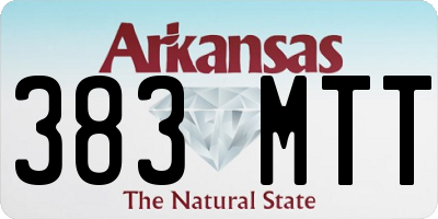 AR license plate 383MTT