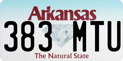 AR license plate 383MTU