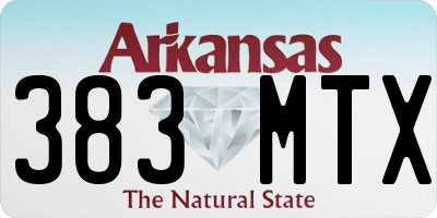 AR license plate 383MTX