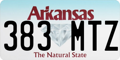 AR license plate 383MTZ