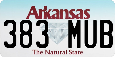 AR license plate 383MUB