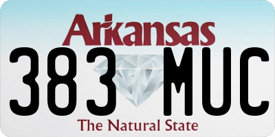 AR license plate 383MUC