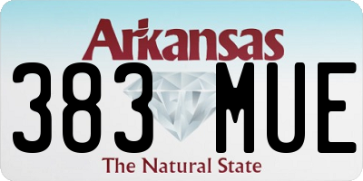 AR license plate 383MUE
