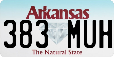 AR license plate 383MUH