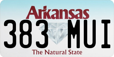 AR license plate 383MUI