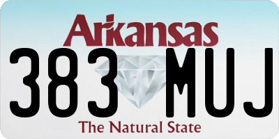 AR license plate 383MUJ